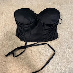 Princess Polly Black Bustier Top
